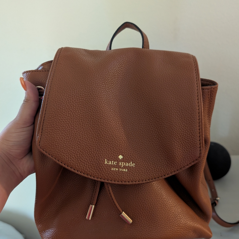 Kate Spade Tan Leather Backpack